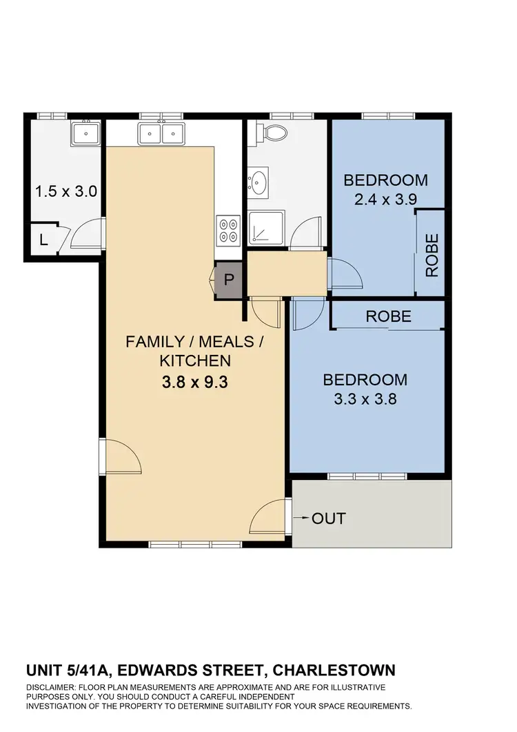 Floorplan of Homely unit listing, 5/41A Edward Street, Charlestown NSW 2290