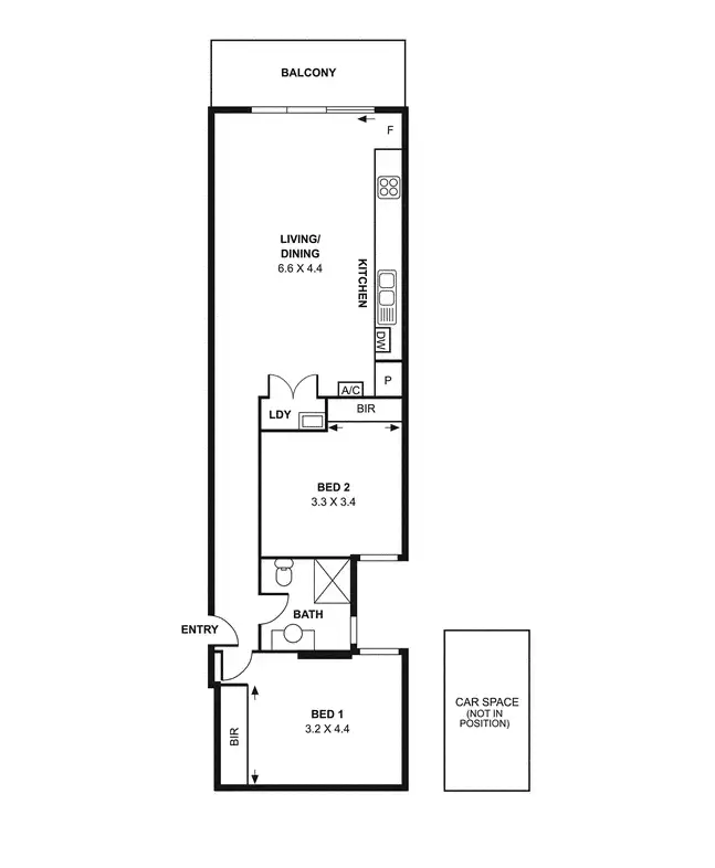 Floorplan of Homely apartment listing, 15/67 Nicholson Street, Brunswick East VIC 3057
