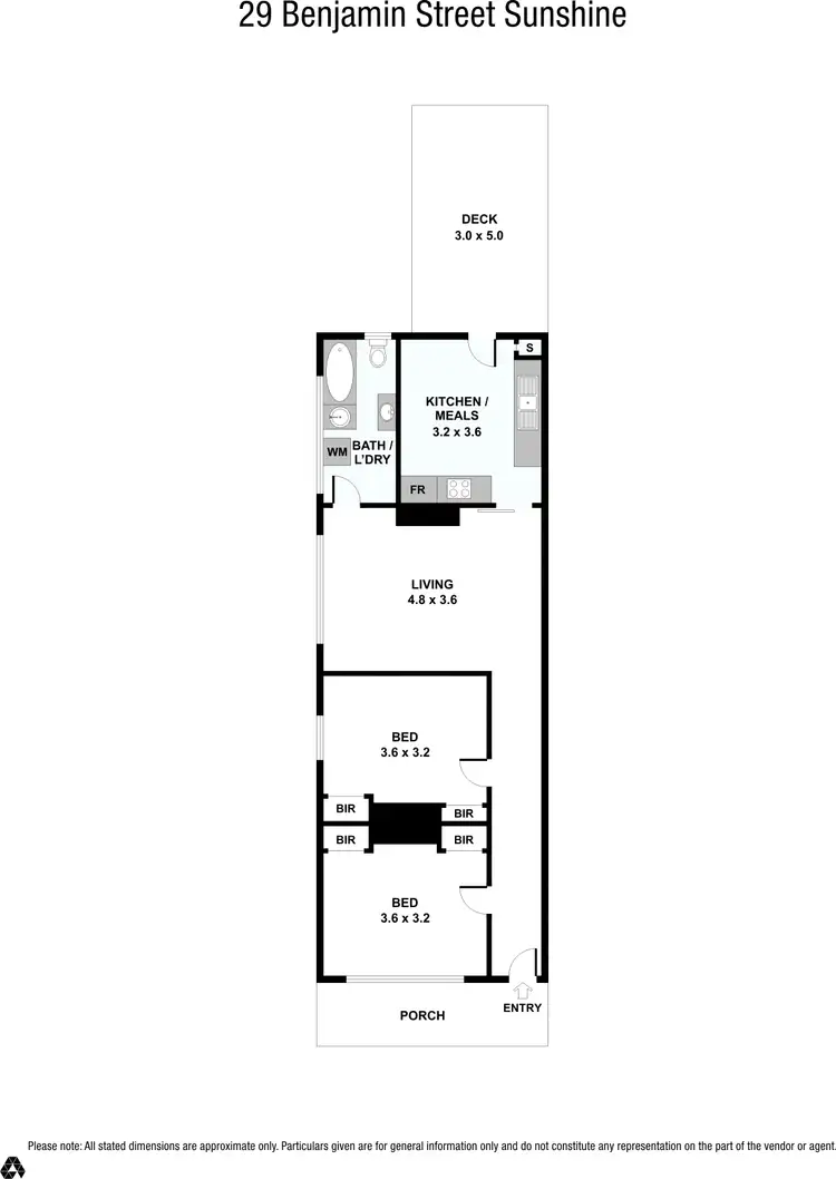 Floorplan of Homely terrace listing, 29 Benjamin Street, Sunshine VIC 3020