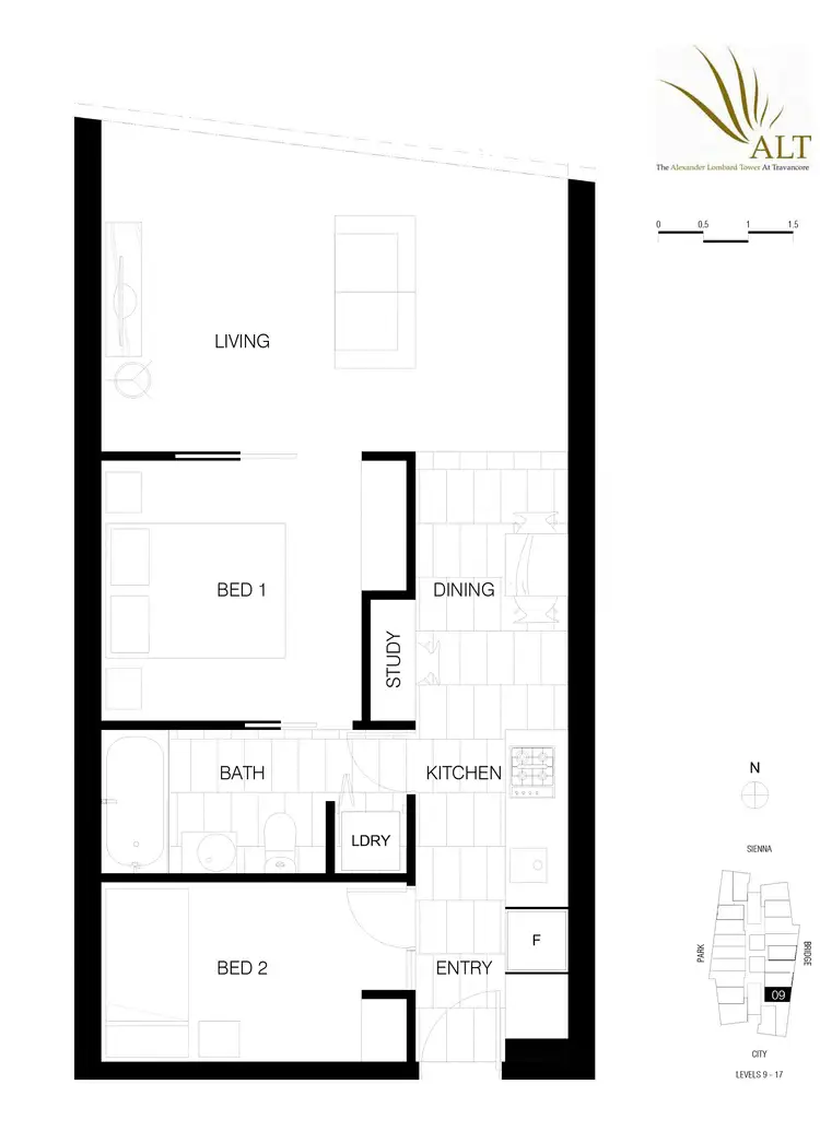 Floorplan of Homely apartment listing, 1409/18 Mt Alexander Road, Travancore VIC 3032