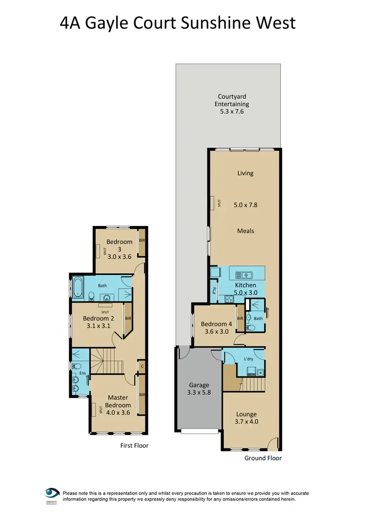 Floorplan of Homely townhouse listing, 4A Gayle Close, Sunshine West VIC 3020