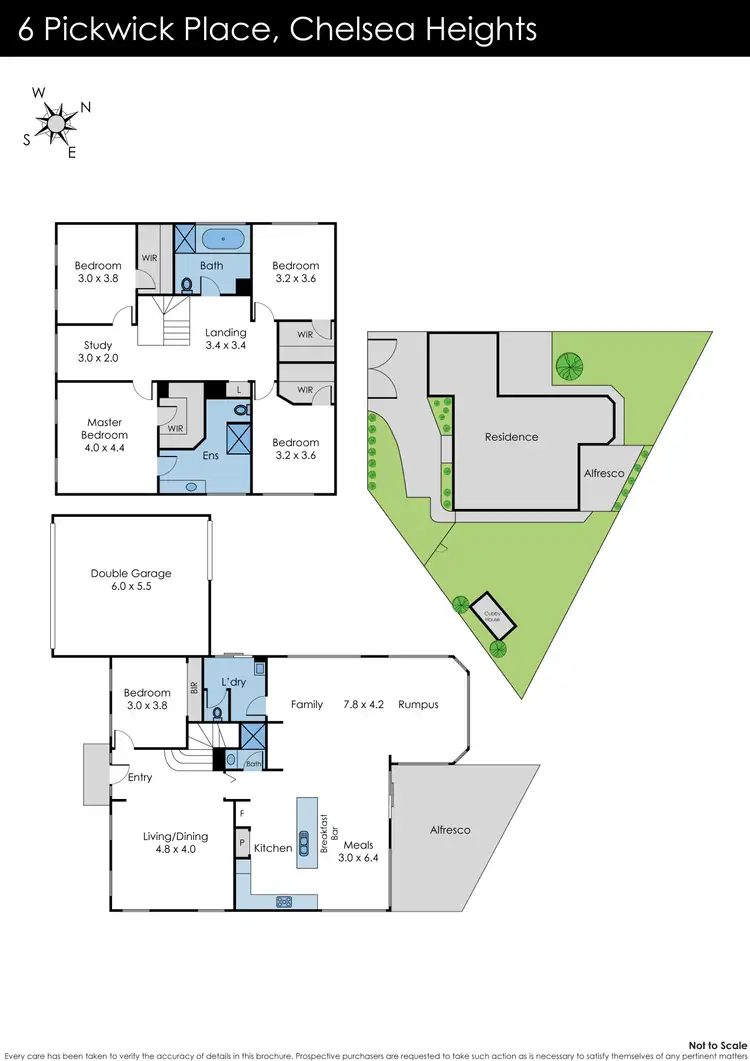 Floorplan of Homely house listing, 6 Pickwick Place, Chelsea Heights VIC 3196