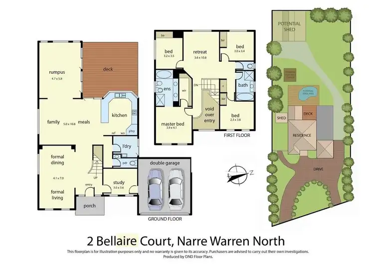 Floorplan of Homely house listing, 2 Bellaire Ct, Narre Warren North VIC 3804
