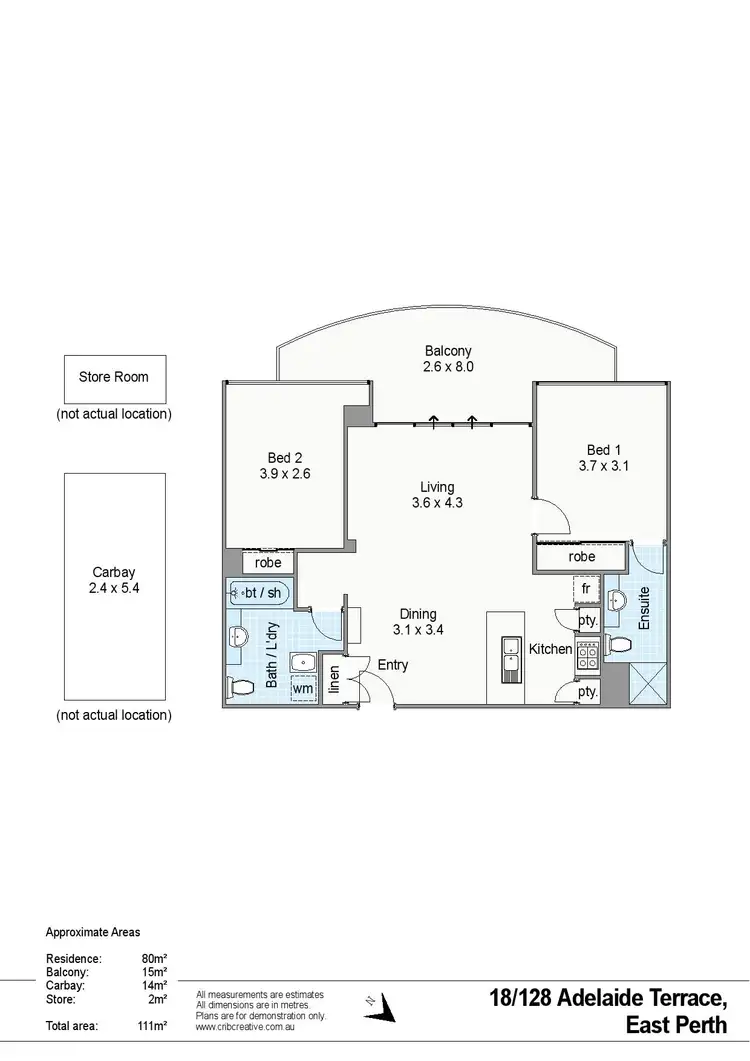 Floorplan of Homely apartment listing, 18/128 Adelaide Terrace, East Perth WA 6004