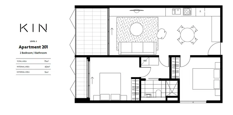 Floorplan of Homely apartment listing, 2.01/324 Pascoe Vale Road, Essendon VIC 3040