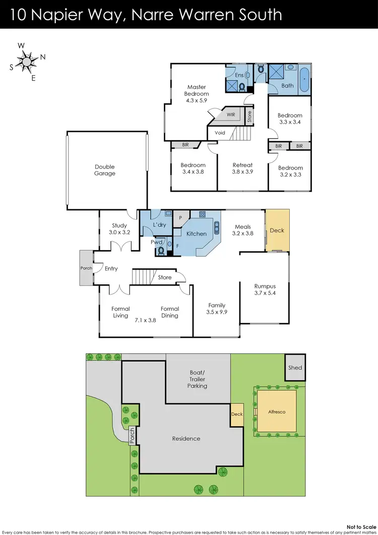 Floorplan of Homely house listing, 10 Napier Way, Narre Warren South VIC 3805