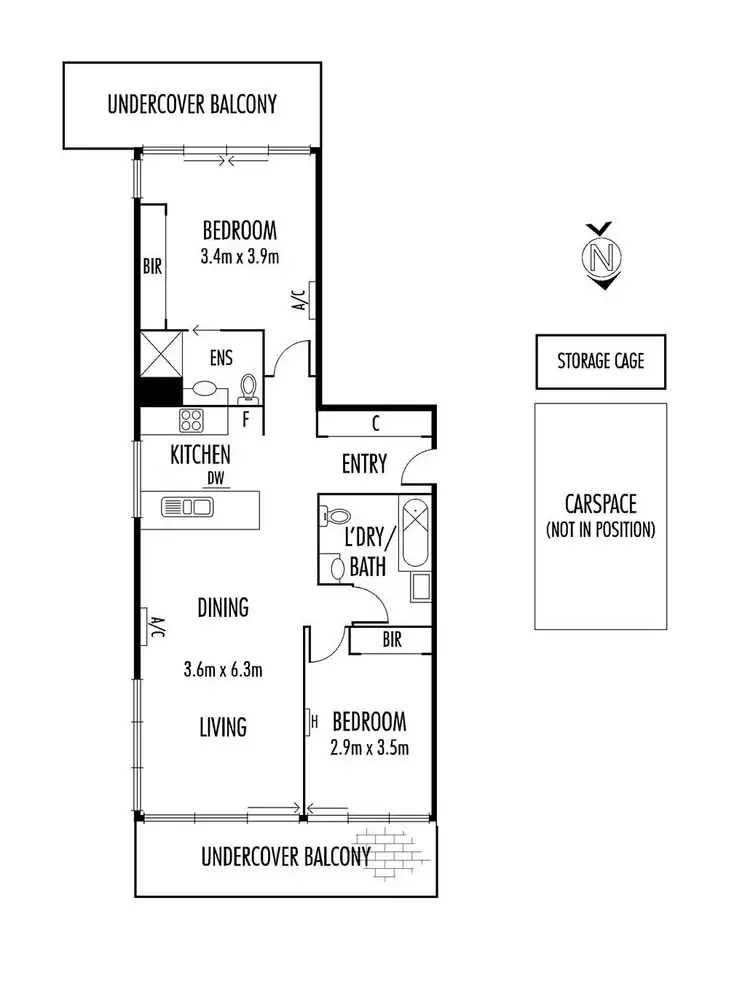 Floorplan of Homely apartment listing, 205/386-388 Keilor Road, Niddrie VIC 3042