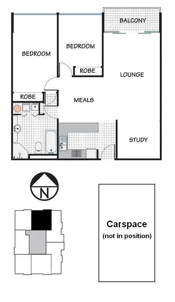 Floorplan of Homely apartment listing, 402/341 Ascot Vale Road, Moonee Ponds VIC 3039