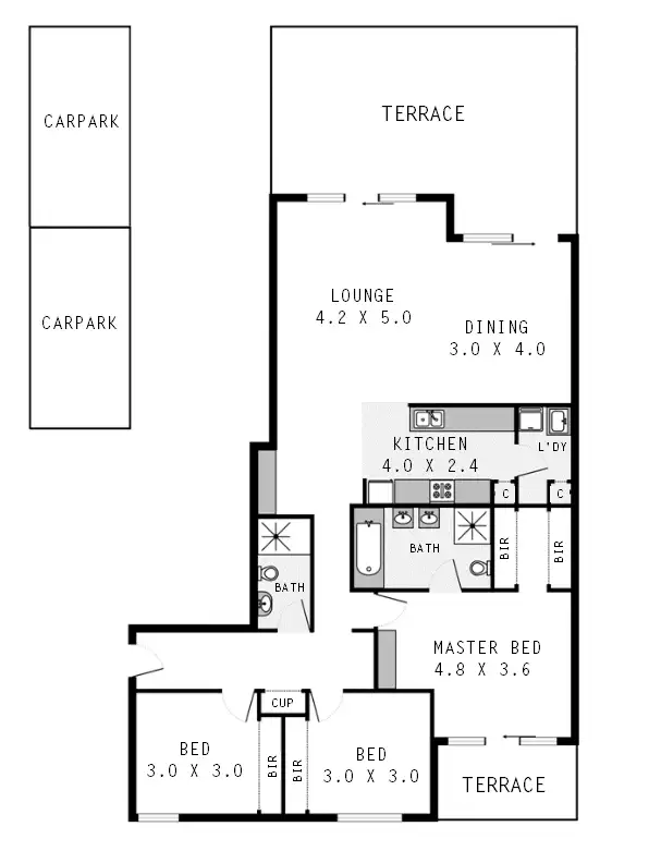 Floorplan of Homely apartment listing, 232/68 Mount Alexander Road, Travancore VIC 3032