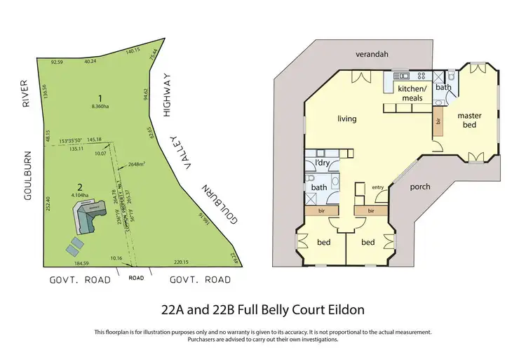 Floorplan of Homely rural property listing, 22B Full Belly Court, Eildon VIC 3713