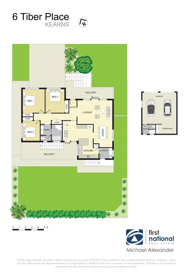 Floorplan of Homely house listing, 6 Tiber Place, Kearns NSW 2558