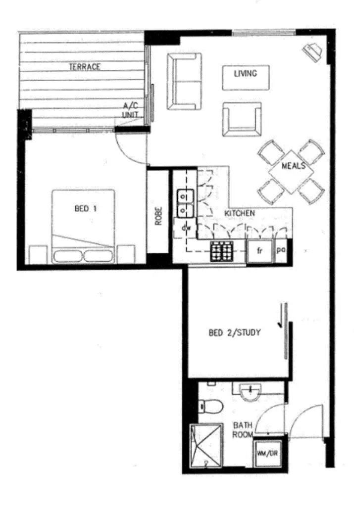 Floorplan of Homely apartment listing, 410/533 Mount Alexander Road, Moonee Ponds VIC 3039