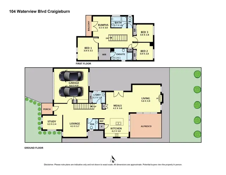 Floorplan of Homely house listing, 104 Waterview Boulevard, Craigieburn VIC 3064