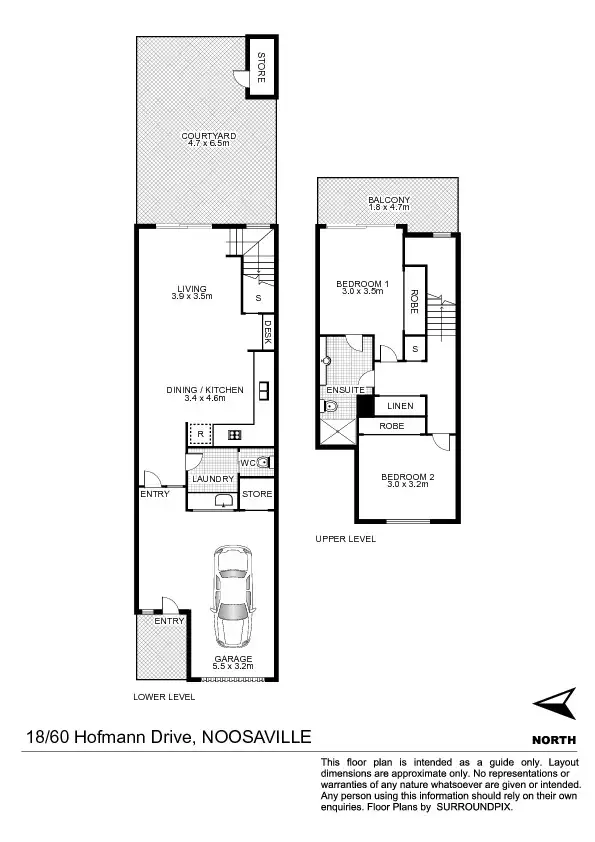 Floorplan of Homely townhouse listing, 18/60 Hofmann Drive, Noosaville QLD 4566