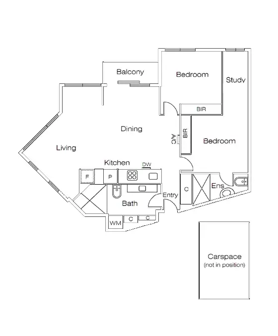 Floorplan of Homely apartment listing, 1104/673 La Trobe Street, Docklands VIC 3008