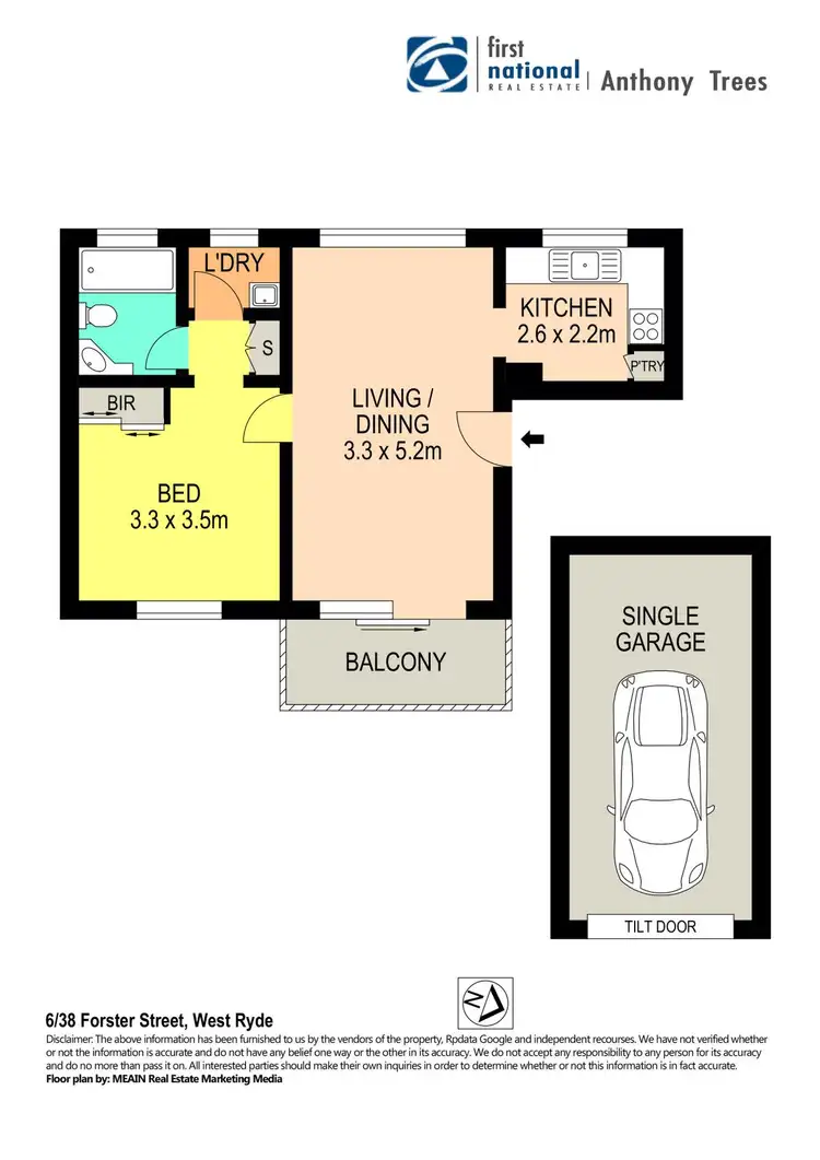 Floorplan of Homely unit listing, 6/38 Forster Street, West Ryde NSW 2114