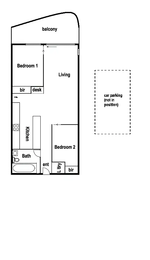 Floorplan of Homely apartment listing, 824/38 Mount Alexander Road, Travancore VIC 3032