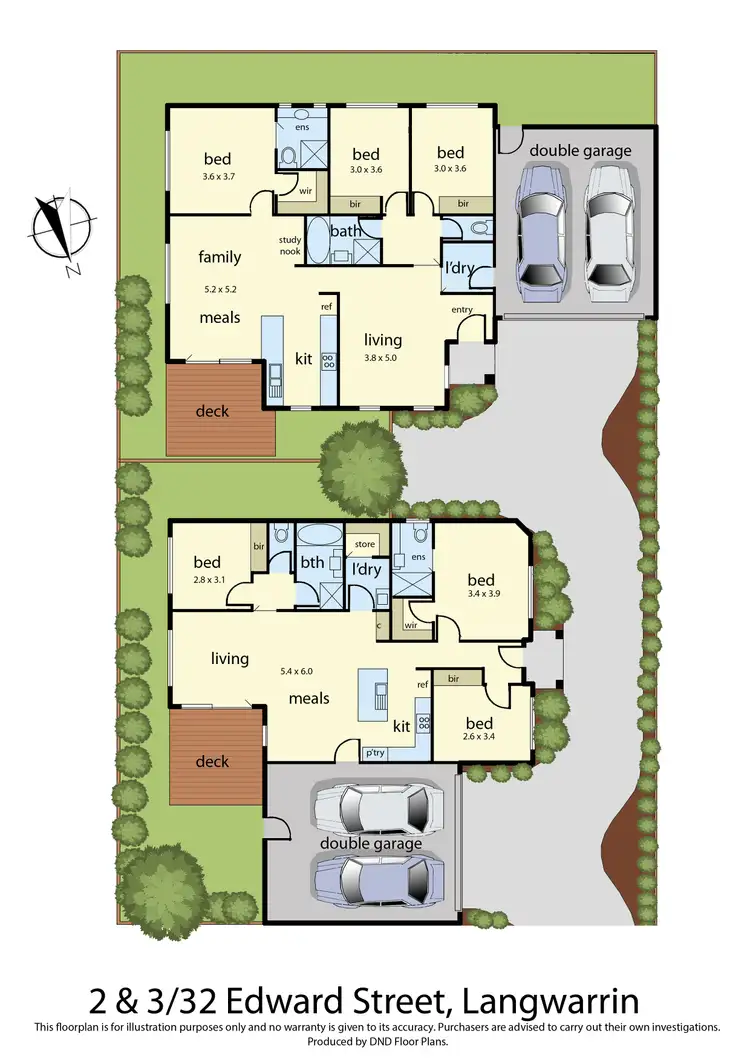 Floorplan of Homely unit listing, 2 & 3/32 Edward Street, Langwarrin VIC 3910