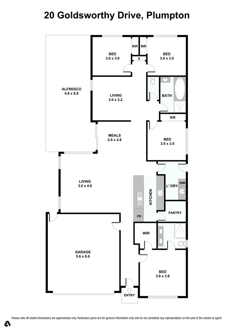 Floorplan of Homely house listing, 20 Goldsworthy Drive, Plumpton VIC 3335