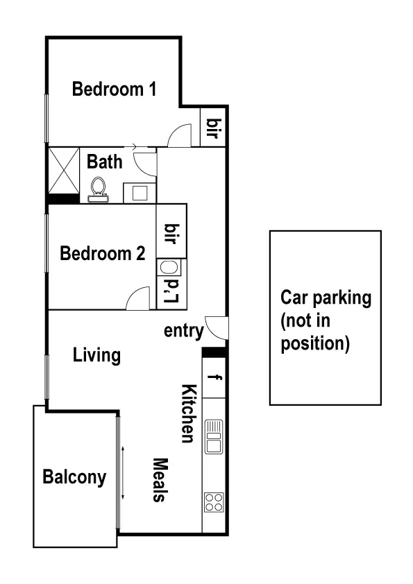 Floorplan of Homely apartment listing, 220/1044-1046 Mount Alexander Road, Essendon VIC 3040