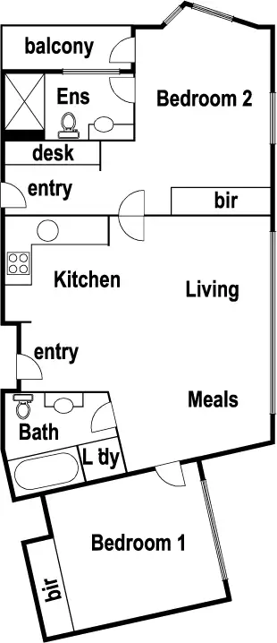 Floorplan of Homely apartment listing, 312/1142 Mount Alexander Road, Essendon VIC 3040
