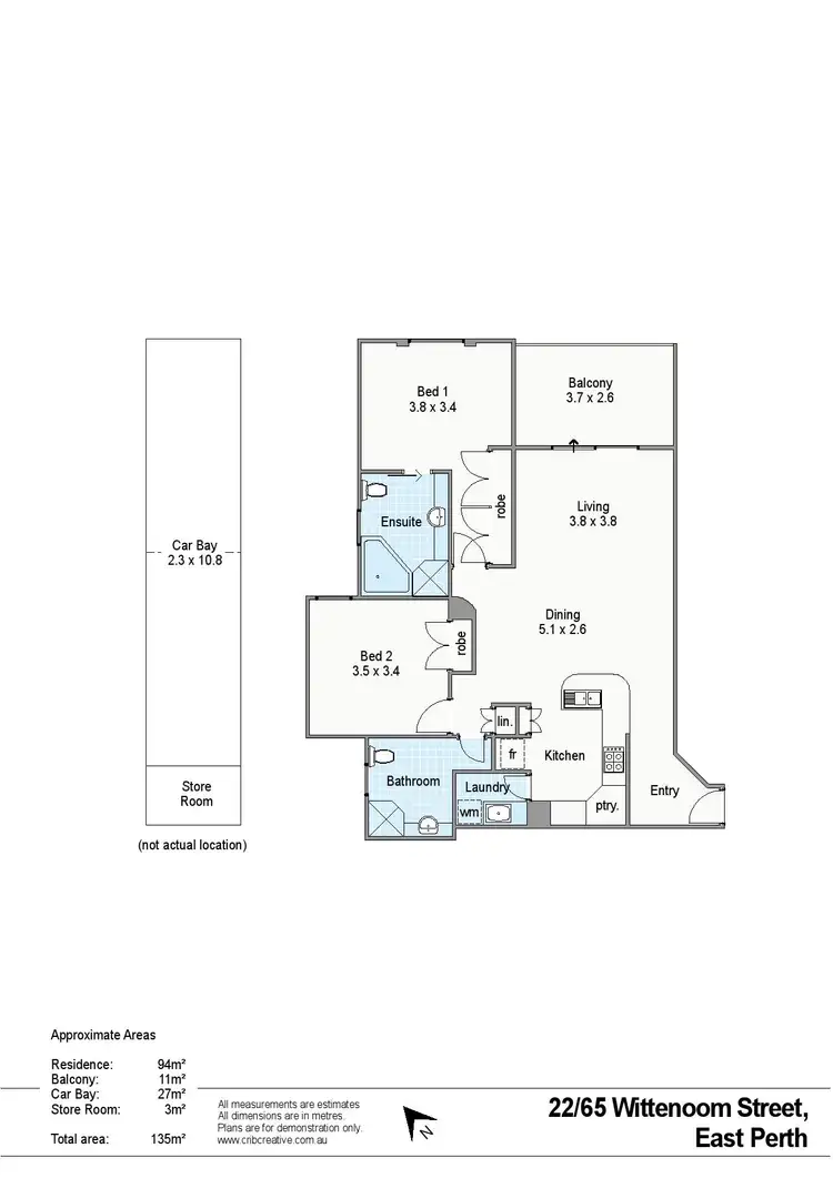Floorplan of Homely apartment listing, 22/65 Wittenoom Street, East Perth WA 6004