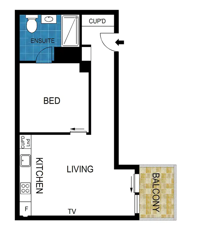 Floorplan of Homely apartment listing, 8-19/350 William Street, Melbourne VIC 3000