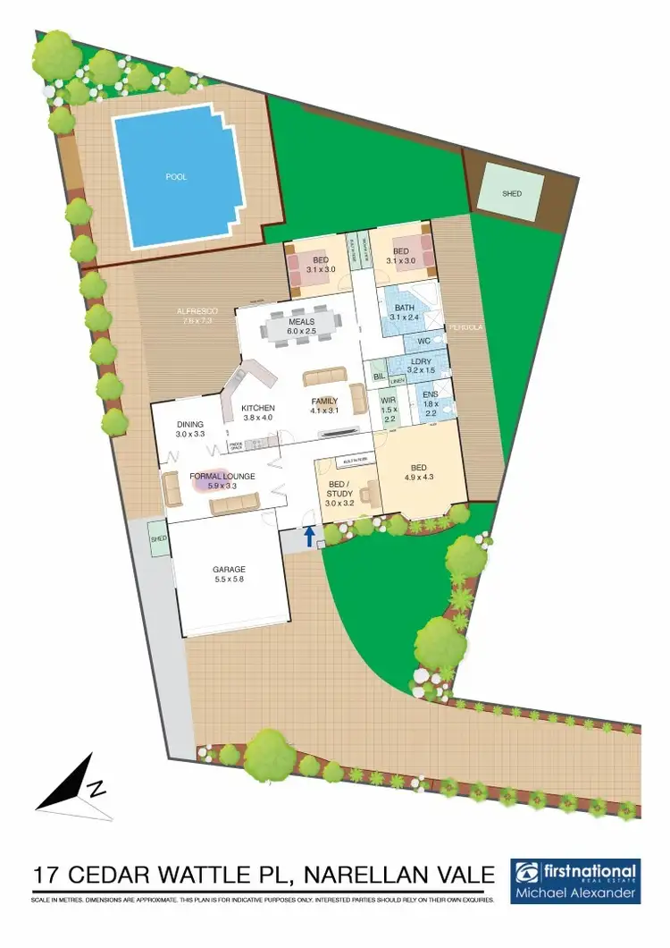 Floorplan of Homely house listing, 17 Cedar Wattle Place, Narellan Vale NSW 2567