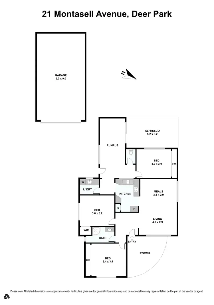 Floorplan of Homely house listing, 21 Montasell Avenue, Deer Park VIC 3023