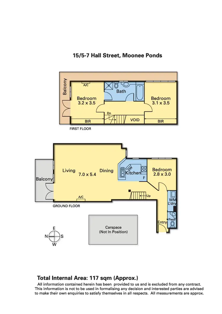 Floorplan of Homely apartment listing, 15/5-7 Hall Street, Moonee Ponds VIC 3039