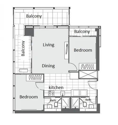 Floorplan of Homely apartment listing, 41.12/639 Lonsdale Street, Melbourne VIC 3000