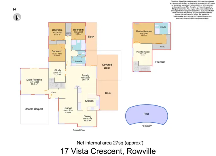 Floorplan of Homely house listing, 17 Vista Crescent, Rowville VIC 3178
