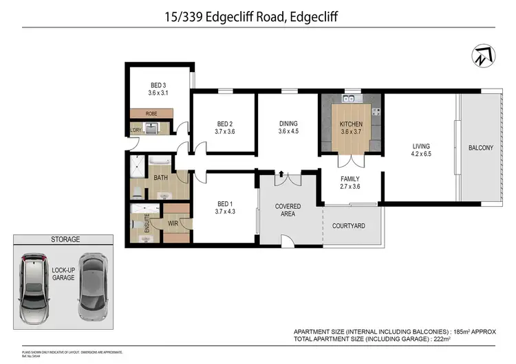 Floorplan of Homely apartment listing, 15/339 Edgecliff Road, Edgecliff NSW 2027