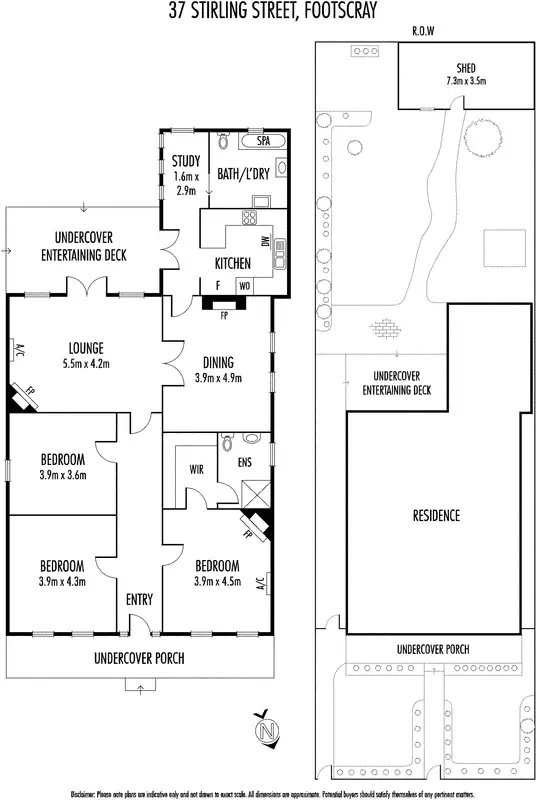 Floorplan of Homely house listing, 37 Stirling Street, Footscray VIC 3011