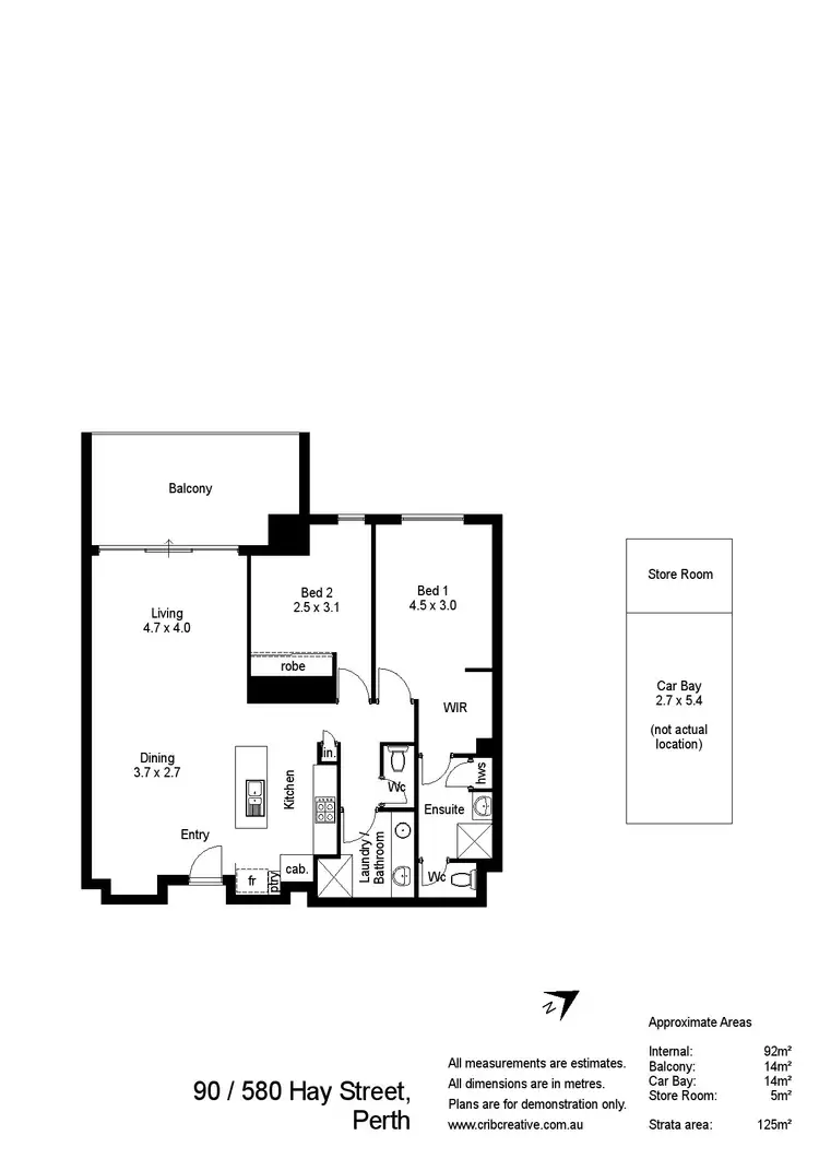 Floorplan of Homely apartment listing, 90/580 Hay Street, Perth WA 6000