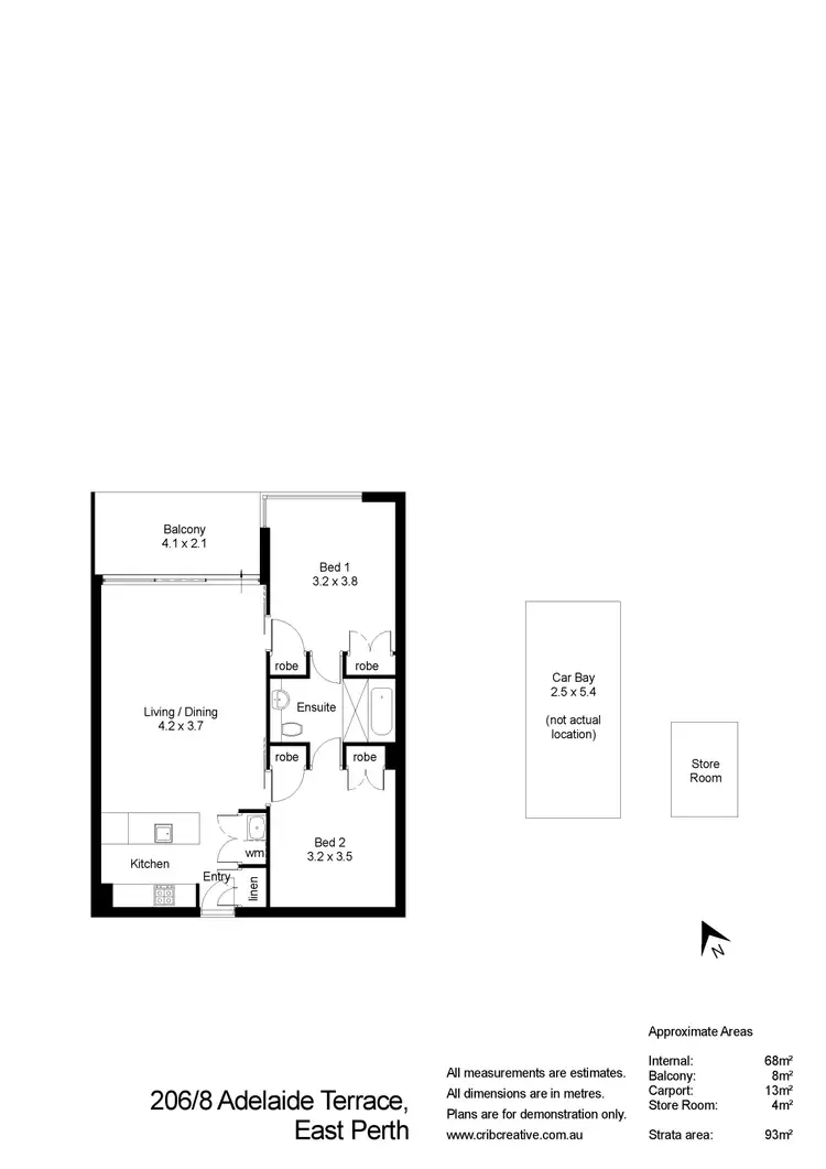 Floorplan of Homely apartment listing, 206/8 Adelaide Tce, East Perth WA 6004