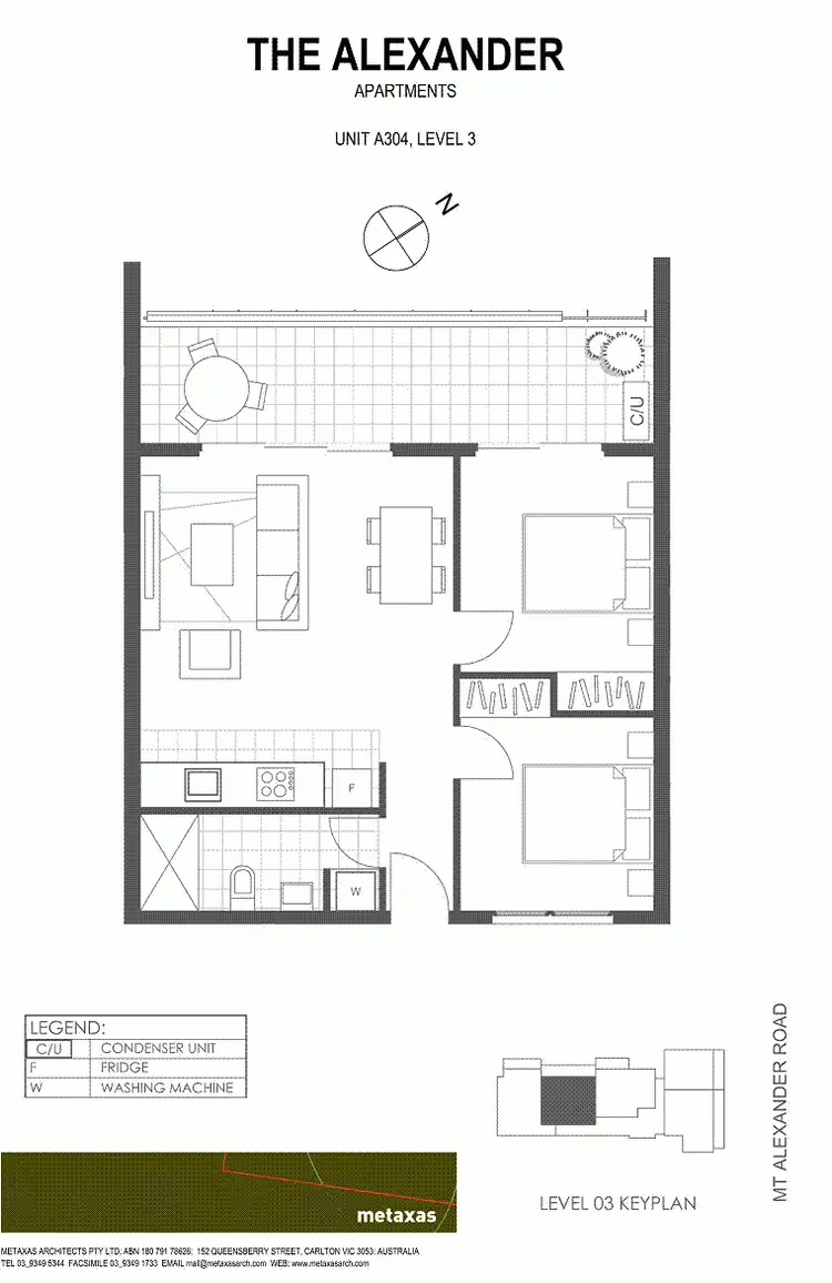 Floorplan of Homely apartment listing, 304/973-975 Mt Alexander Road, Essendon VIC 3040