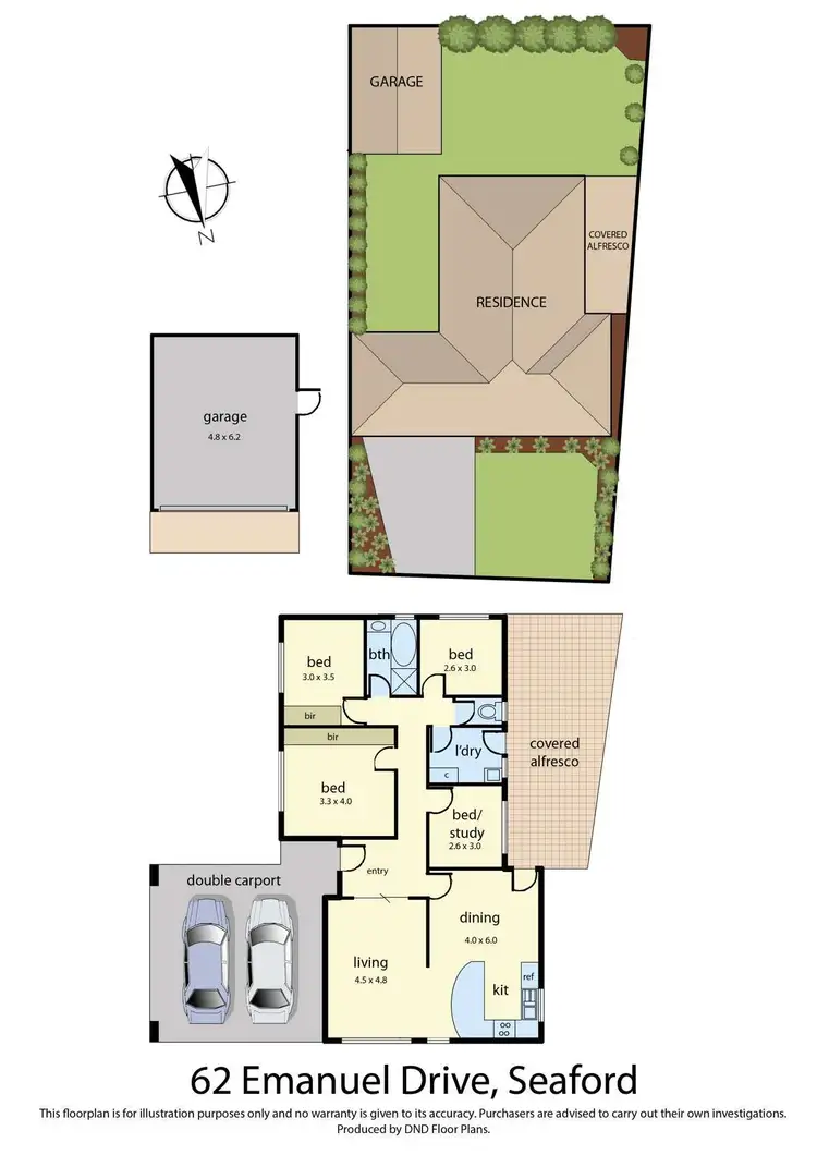 Floorplan of Homely house listing, 62 Emanuel Drive, Seaford VIC 3198