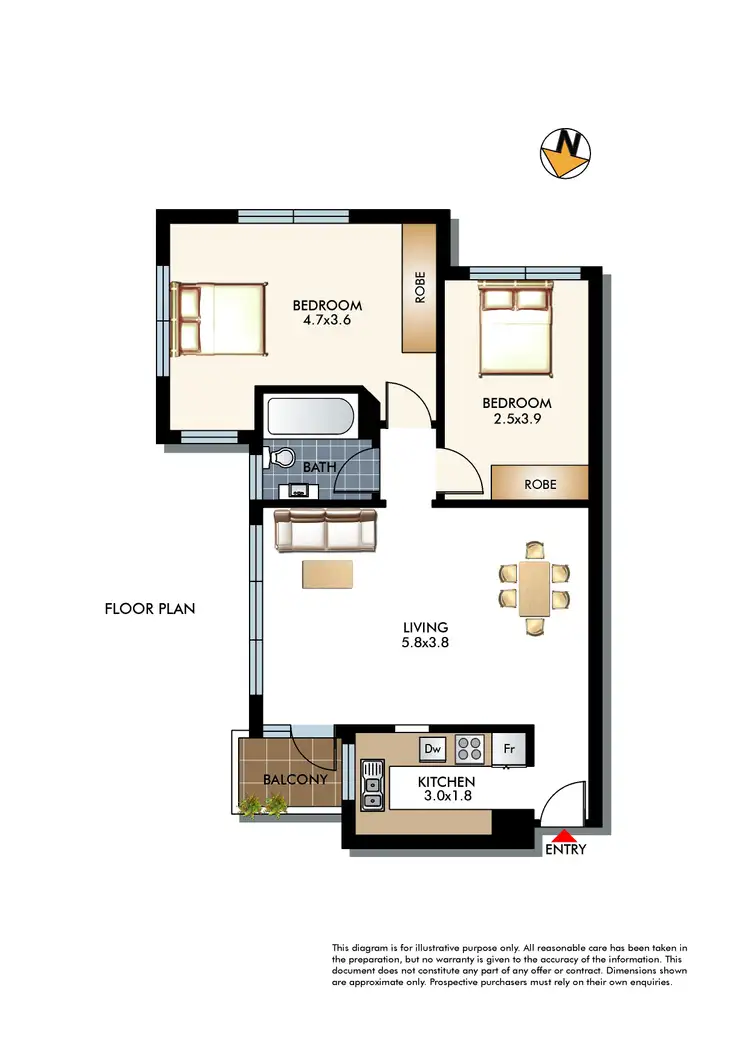 Floorplan of Homely apartment listing, 9/859 New South Head Road, Rose Bay NSW 2029