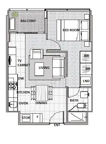Floorplan of Homely apartment listing, 2314/220 Spencer Street, Melbourne VIC 3000