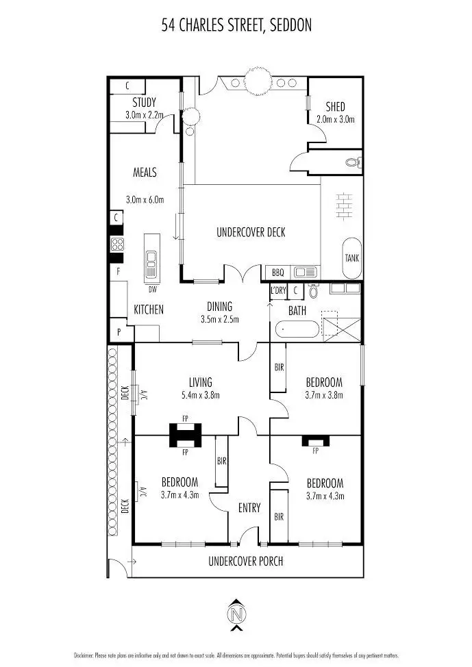 Floorplan of Homely house listing, 54 Charles Street, Seddon VIC 3011