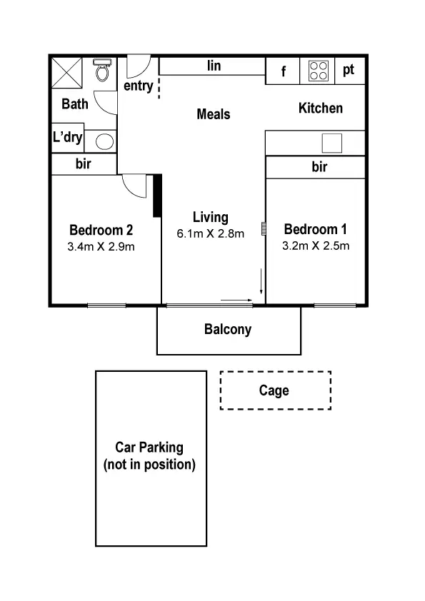 Floorplan of Homely apartment listing, 12G/86 Altona Street, Kensington VIC 3031