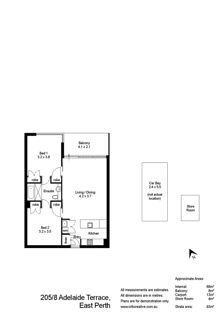 Floorplan of Homely apartment listing, 205/8 Adelaide Terrace, East Perth WA 6004