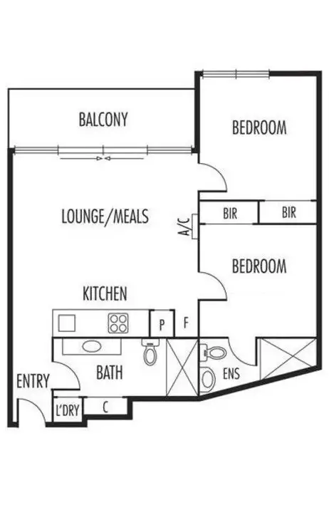 Floorplan of Homely apartment listing, 1310/673 La Trobe Street, Docklands VIC 3008