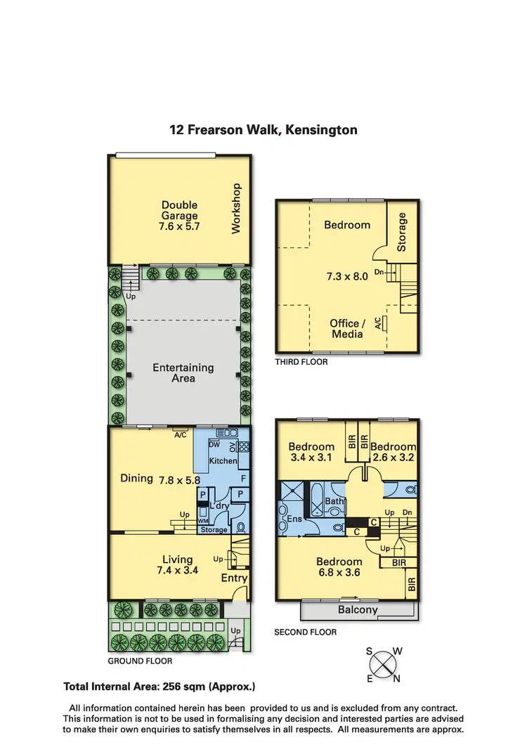 Floorplan of Homely house listing, 12 Frearson Walk, Kensington VIC 3031
