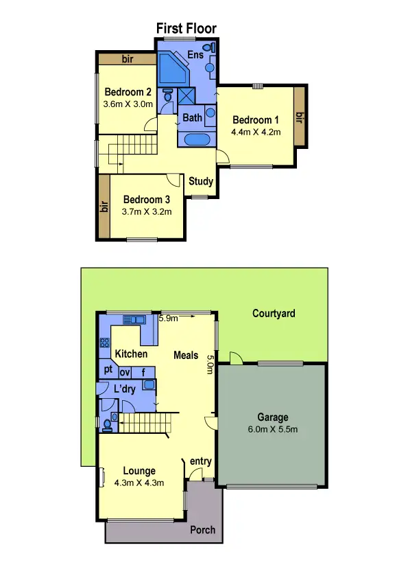 Floorplan of Homely townhouse listing, 3/22 Argyle Street, Moonee Ponds VIC 3039
