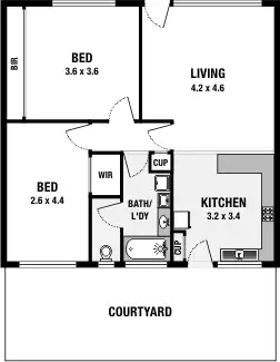 Floorplan of Homely villa listing, 3/23 Grice Crescent, Essendon VIC 3040