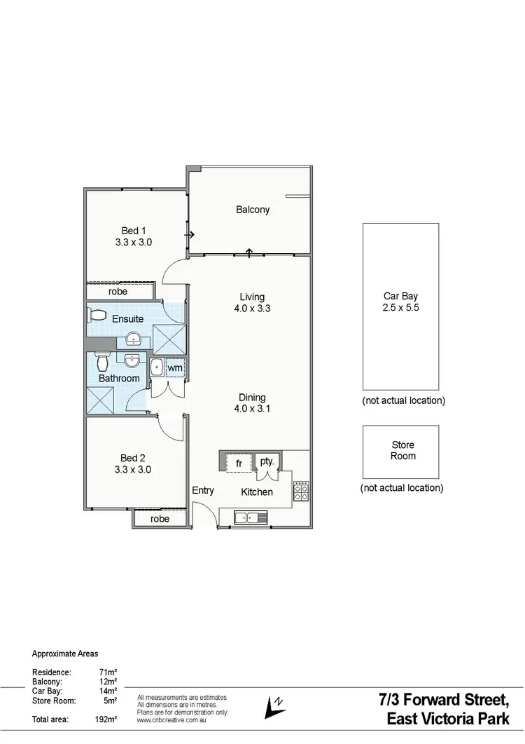Floorplan of Homely apartment listing, 7/3 Forward Street, East Victoria Park WA 6101