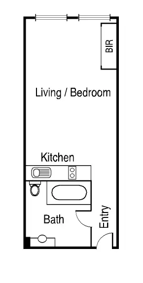 Floorplan of Homely apartment listing, 208/60 Market Street, Melbourne VIC 3000