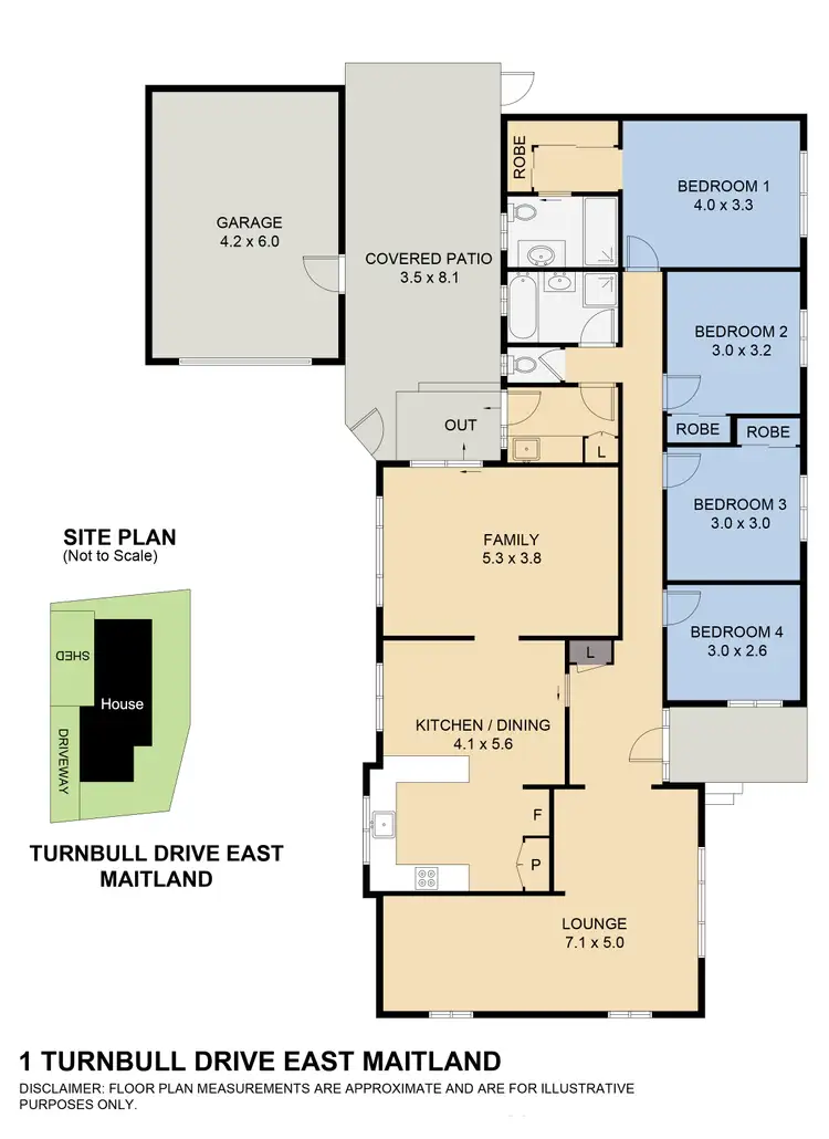Floorplan of Homely house listing, 1 Turnbull Drive, East Maitland NSW 2323